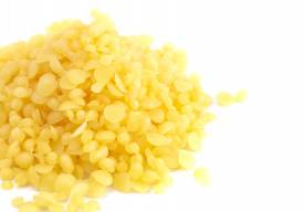 Beeswax pearls, yellow